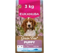 Eukanuba Grain Free Ocean Fish - Complete Dry Puppy Food - For Small & Medium Breed Dogs 3KG