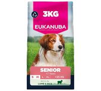 Eukanuba Lamb & Rice - Complete Dry Dog Food - For Senior Small & Medium Breed Dogs 3KG