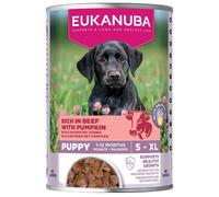 Eukanuba Puppy Beef & Pumpkin Wet Dog Food Cans - 6 x 400g