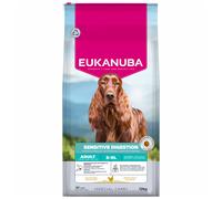 Eukanuba Sensitive Digestion Highly Digestible - Complete Dry Dog Food for Adult Dogs with Chicken, 12kg