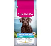 Eukanuba Weight Control Low Fat - Complete Dry Dog Food for Adult Large and Giant Breeds with Chicken, 12kg