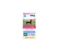 Eukanuba Weight Control Low Fat Complete Dry Dog Food for Adult Small and Medium Breeds with Chicken 15 kg