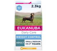Eukanuba Weight Control Low Fat Complete Dry Dog Food for Adult Small and Medium Breeds with Chicken 2.3 kg