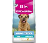 Eukanuba Weight Control - Low Fat Dog Food with Chicken - Complete Dry Dog Food for Small & Medium Breed Adult Dogs, 15kg