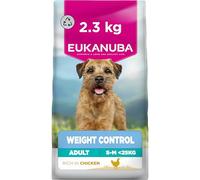 Eukanuba Weight Control - Low Fat Dog Food with Chicken - Complete Dry Dog Food for Small & Medium Breed Adult Dogs, 2.3kg