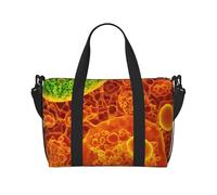 Eukaryotic Cells Hand Travel Bag with Tight Microscopy Print, Sports Gym Bag, Night Bag, Beach Travel Bag, Weekender Bag for, Black, Taglia Unica