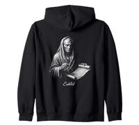 Euklid Ancient Gr eometry Mathematician Scroll Zip Hoodie