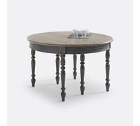 Eulali Extending 4-12 Seater Dining Table in Pine and Oak Veneer Charcoal