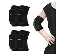 EULANT 2 Pairs Soft Elbow Pads,Stretchy Elbow Protectors,Slip-on Elbow Guard for Volleyball Football Wrestling Scooter Skating Breakdance,Kids Knee Pads for Crawling/Toddling/Learn to Run