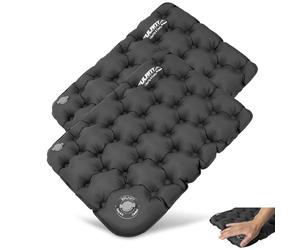 EULANT 2PCS Hand-Press Inflatable Seat Cushion,Waterproof Air Cushion,Portable Sit Mat Pad for Camping Walking Hiking Travel Fishing Boating Flying Backpacking,or at Concerts Beach Lawn Floor Office
