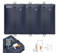 EULANT 3pack Vacuum Storage Bags for Travel, Reusable Vacuum Zipper Sealer Bag for Clothes, Compression Packing Cubes for Suitcases/Luggage/Backpack, With IPX8 Airtight Zipper，Navy Blue