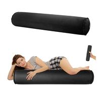 EULANT Inflatable Body Pillow for Sleeping, Soft Sid-Sleeping Pillows, Long Round Cervical Pillow, Bolster Pillow, Hug Pillow for Home/Camping/Travel, Compact & Blow-up Inflation,120 * 20cm,Black