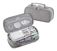 EULANT Large Pencil Case Big Capacity Teenagers Students, Portable Pencil Bags/Makeup Bag/Cosmetic Bags for Office School Travelling,Grey
