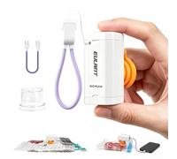 EULANT Mini Suction Pump for Travel Compression Bags,Safe Non-rechargeable Air Pumps,Food Vacuum Sealer Pump with Water Cup for Food Storage Bags, 2-min Shut-Off/Battery-free,6L/min, 60kPa,10W