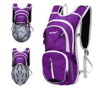 EULANT Small Bike Backpack,Waterproof Cycle Hydration Rucksack,Bicycle Insulating Backpack for Cycling MTB Hiking Walking Running Climbing,Reflective Stripes & Water Bladder Supported,Purple