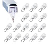 EULAPGOE 100pcs Plastic Sliding Curtain Track Gliders, White Curtain Track Hooks