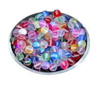 EULAPGOE 110 Pcs Crystal Glass Beads, Glass Beads for Threading, Jewellery Beads, 8 mm Round Jewellery Beads, Colourful Craft Beads, Refracting Glow, Jewellery Making and DIY Craft Decor