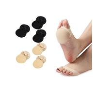 EULAPGOE 6 Pairs High Heeled Sandals Open Toe Socks Forefoot Sponge Cushion No Toe Women's Half Socks Invisible Socks Five Toe Split Toe