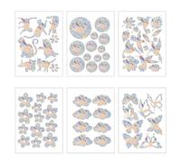 EULAPGOE 6 Pcs Window Clings Static Rainbow Glass Stickers Anti-Collision Alert Bird Window Decals Sun Catcher St Patrick's Day Decorations Non Adhesive Prismatic Vinyl for Prevent Birds