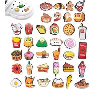 EULAPGOE Shoe Charms for Clogs,40PCS Shoe Decoration Charms, Cute gourmet food Shoe Accessories Decorations for Kids Teens Women Men Clog Shoes Decorations Wristband