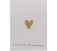 Eulenschnitt Foldable Card - Golden heart