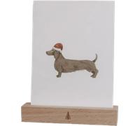 Eulenschnitt Watercolour Card - Christmas Dachshund