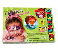 Eulenspiegel Makeup Palette Fantasy with Makeup Instructions for about 80 Masks