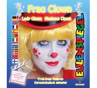 Eulenspiegel Motif-Set Woman Clown Makeup Set With Schmink-Anleitung And 1 Brush