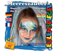 Eulenspiegel Theme Set Ocean Magic, Makeup Set With Makeup Instructions, 1 Brush