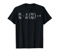 Euler-Lagrange Fundamental Equation of Lagrangian Physics Value Graphic T-Shirt, Men, Black, S