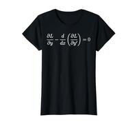 Euler-Lagrange Fundamental Equation of Lagrangian Physics Value Graphic T-Shirt, Women, Black, XS