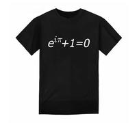 Euler's Identity Equation Tshirt - Science Maths Physics T-Shirts n Black XL