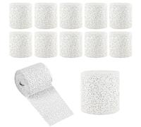 Eulihent 12 Pcs Plaster Bandage for Modelling Plaster Cloth Rolls Plasters Strip Gauze Wrap for Art Crafts Modelling Moulds Body Casts Craft Projects Belly Molds (5 cm x 270 cm, White)