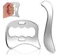 Eulihent 2 in 1 Guasha Tool Muscle Scraper Stainless Steel Gua Sha Set Scraping Massage Tool for Soft Tissue Mobilization, Fascia & Myofascial Release