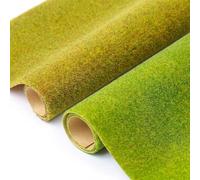 Eulihent 2 Rolls Model Grass 100 x 35 cm, Model Railway Scenery, Artificial Grass Decoration for Model Making, Craft Projects (Yellow Green +Green