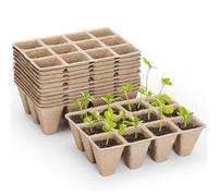 Eulihent 20Pcs 240 Cells Seed Trays for Seedlings, Biodegradable Seed Propagator, Plant Pots Seed Pots Trays Plant Germination Module for Greenhouse, for Vegetable Flower Herb,16,5 x 12 x 5cm