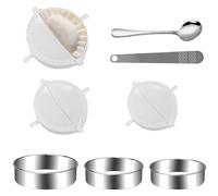 Eulihent 8 Pcs Dumpling Maker Set Meat Pie Cutters for Baking Gyoza Press Ravioli Mould Meatpie Dough Cutter for Ravioli Pastry Empanadas Home Kitchen Cooking