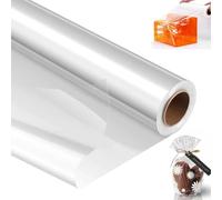 Eulihent Cellophane Wrap Clear Wrapping Cellophane Roll Unfolded Width 80CM x 30M 3 Mil Thicken Transparent Gift Wrappings for Flowers Florist Easter Basket Hampers Packing Supplies (B)