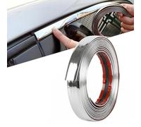 Eulihent Chrome Trim 5 m x 20 mm Silver Flexible Molding Trim Self Adhesive Automotive Chrome Tape Car Trim Tape Peel and Stick Metallic Mirror Frame Edging Decorative Strip for Wall Door Furniture