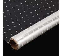 Eulihent Dotted Cellophane Wrap Clear Wrapping Cellophane Roll Unfolded Width 80CM x 30M 3 Mil Thicken Transparent Gift Wrappings for Flowers Florist Easter Basket Hampers Packing Supplies