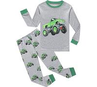 EULLA Boys Pyjamas Set Truck Cotton jammies Pjs Cute Kids Autumn Winter Warm Sleepwear Bithday Gift 6-7 Years