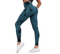 EULLA Women's Leggings Leggings, 9# Schwarz und grün,