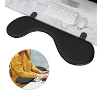 eulps Foldable Desk Extender Tray, Arm Rest for Desk, Ergonomic Forearm Leather Soft Armrest Support, Wrist & Elbow Pad for Home and Office, Easy Typing & Pain Relief