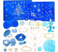 EULRGAUS Advent Calendar 2025, 24 Days Spa Jewelry Countdown Calendar for Adult Women, Teen Girls Christmas Advent Calendar with Self Care Kit & Charms Bracelet, Christmas Gift for Mom Wife Girlfriend