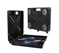 Euluese Magnetic Laptop Stand, Portable Workstation with 4 Super Magnets, Rated to 45 lbs, Magnetic Toolbox, Hands Free Workstation, Attach to HVAC, Trucks, Walls, Poles etc