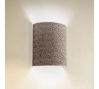 Euluna Boucle wall light in fabric, cappuccino
