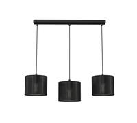 Euluna Jovin pendant light, 3-bulb, linear, black