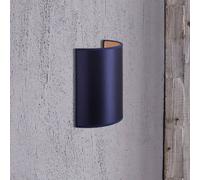 Euluna Satin wall light in dark blue/gold