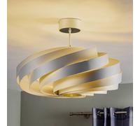 Euluna Vento ceiling light, aluminium-coloured, Ø 60 cm, metal