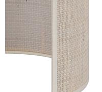 Euluna wall light, jute, white/ecru, semi-circular, height 24 cm